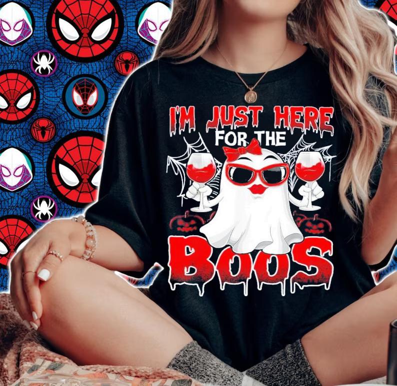 I'm Just Here For The Boos Ghost Happy Halloween T-Shirt t-shirt