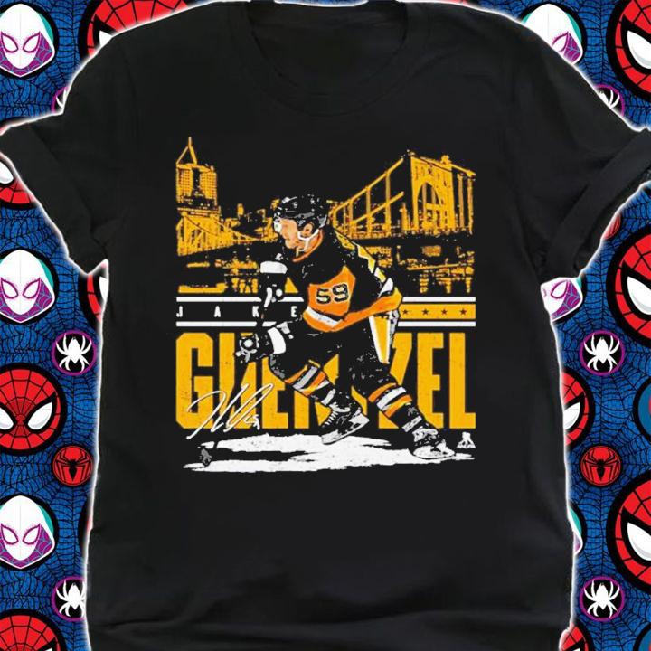 Jake Guentzel Pittsburgh City Skyline Hockey Signature Shirt t-shirt