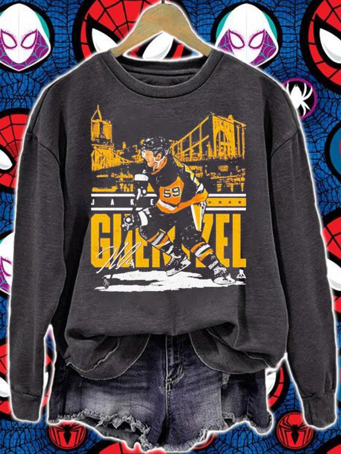 Jake Guentzel Pittsburgh City Skyline Hockey Signature Shirt t-shirt