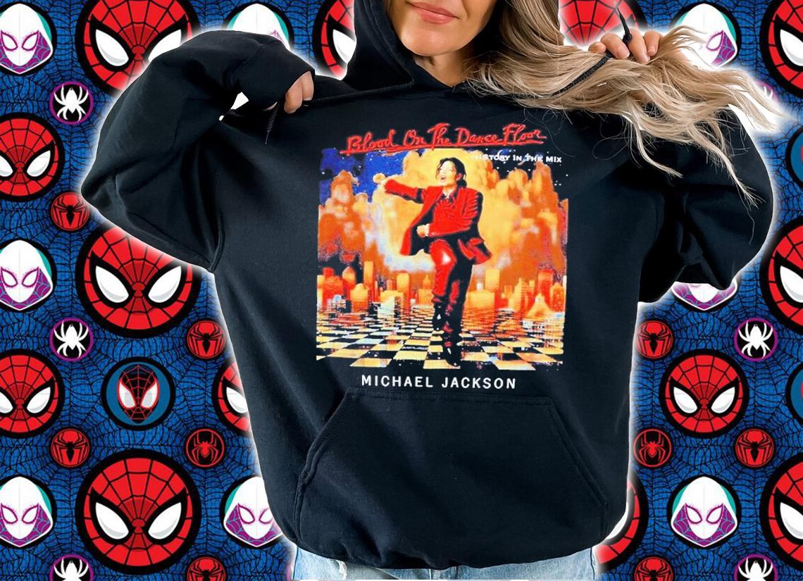 Michael Jackson Blood Shirt On The Dance Floor Boyfriend Fit Girls t-shirt hoodie