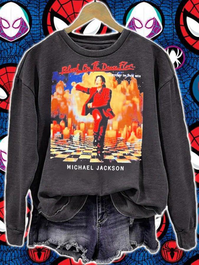 Michael Jackson Blood Shirt On The Dance Floor Boyfriend Fit Girls t-shirt sweatshirt