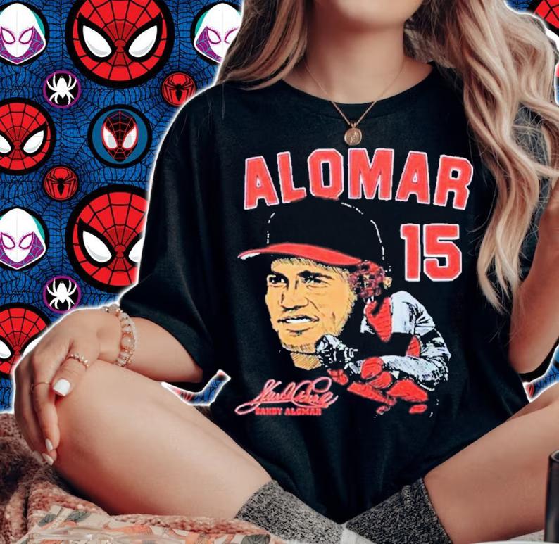 Sandy Alomar #15 Cleveland Indians Baseball T-Shirt t-shirt