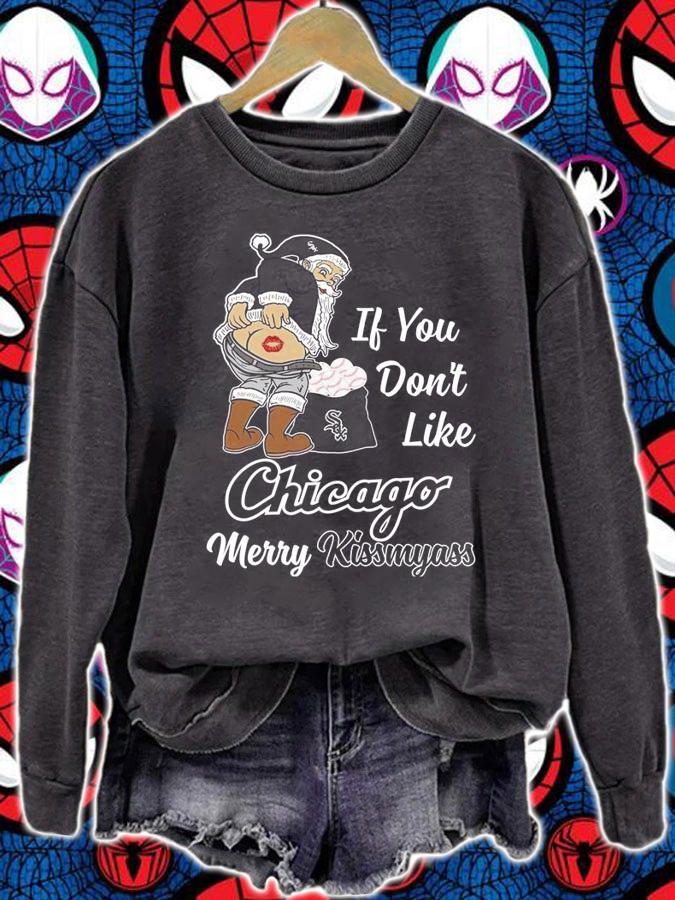 Santa Claus If You Dont Like Chicago White Sox Merry Kissmyass Christmas t-shirt