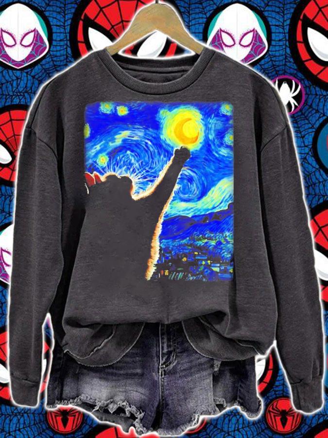 Starry Night Cat, Van Gogh Cat Shirt t-shirt sweatshirt