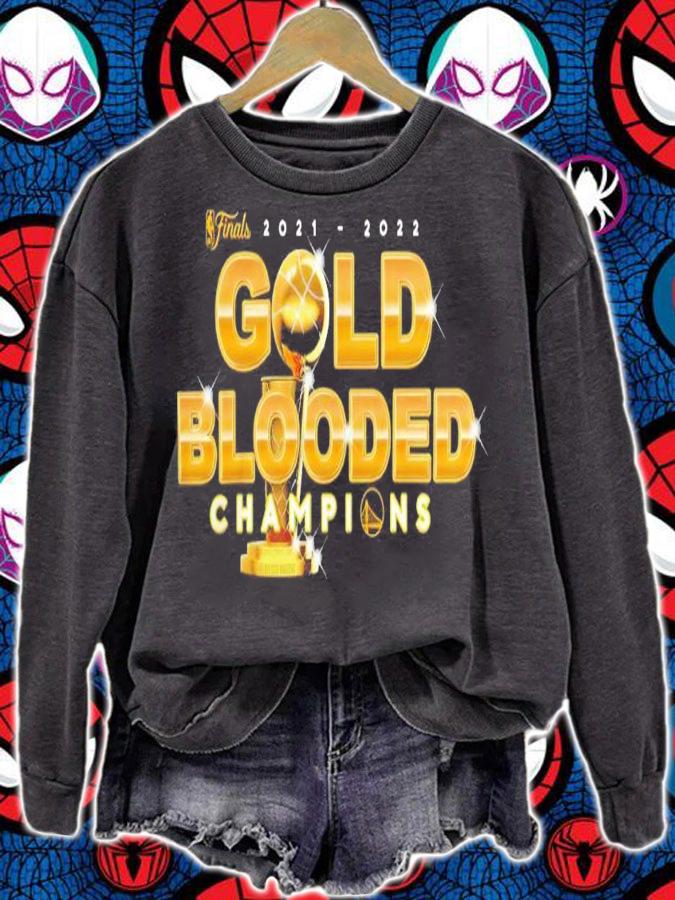 Warriors 2021-2022 Finals Champions Gold Blooded Shirt t-shirt