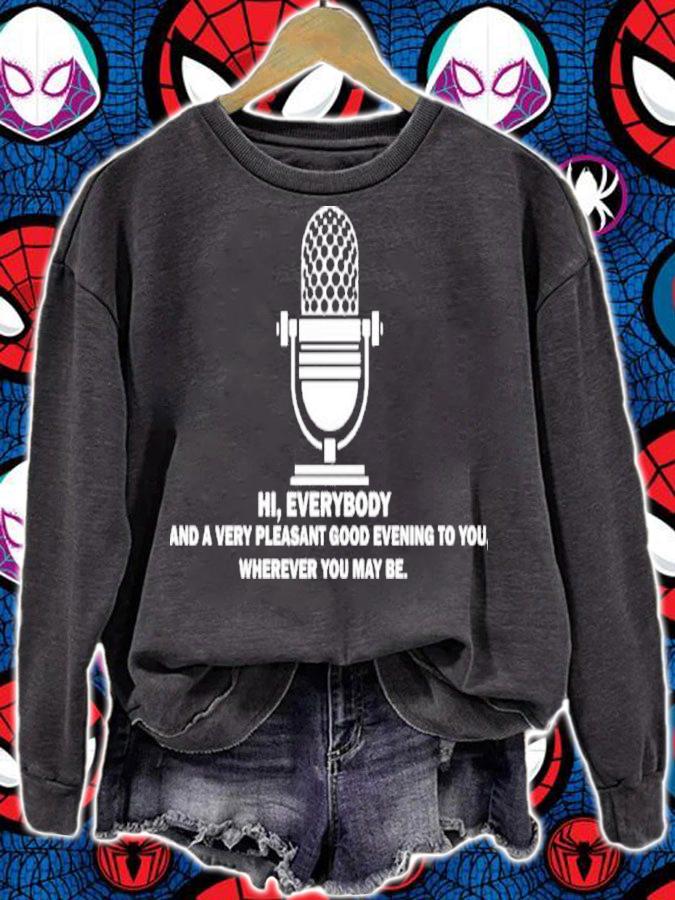 Wine Scully Hi Everybody And A very Pleasant Good Evening To You Shirt t-shirt sweatshirt