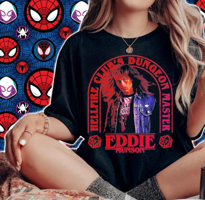 Stranger Things 4 Eddie Munson Hellfire Club Dungeon Master T-Shirt t-shirt woman shirt