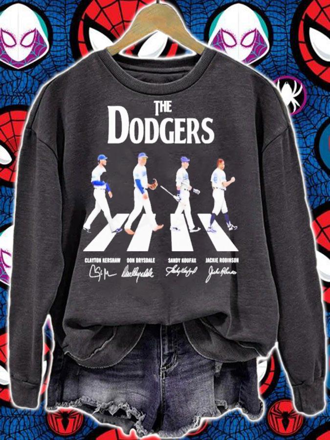 The Dodgers Clayton Kershaw Don Drysdale Sandy Koufax And Jackie Robinson Abbey Road Signatures Shirt t-shirt