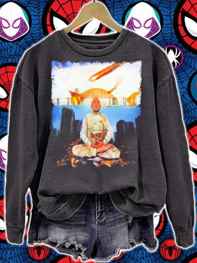 Ukrainian Yoga Meditating Soldier Shirt t-shirt