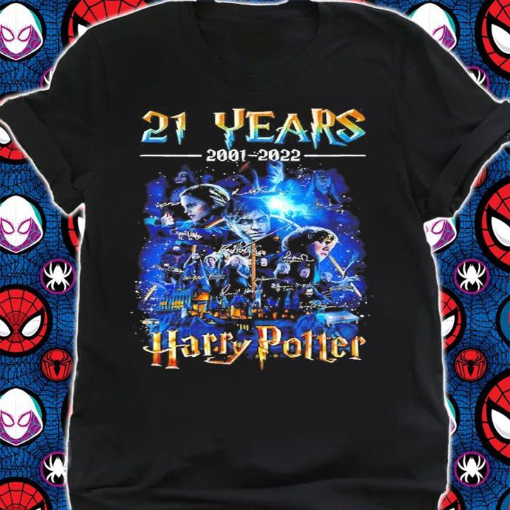 21 Years 2001-2022 Harry Potter Signatures Shirt t-shirt shirt