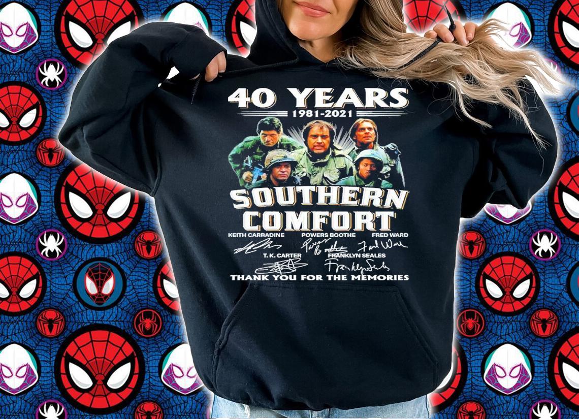 40 Years 1981-2021 Southern Comfort Signatures Thank You For The Memories Shirt t-shirt hoodie