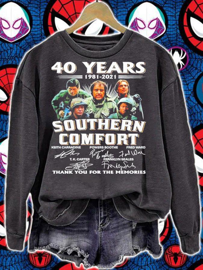 40 Years 1981-2021 Southern Comfort Signatures Thank You For The Memories Shirt t-shirt sweatshirt