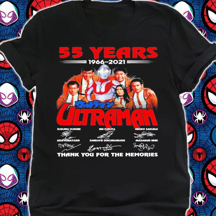 55 years 1966-2021 Ultraman signatures shirt t-shirt