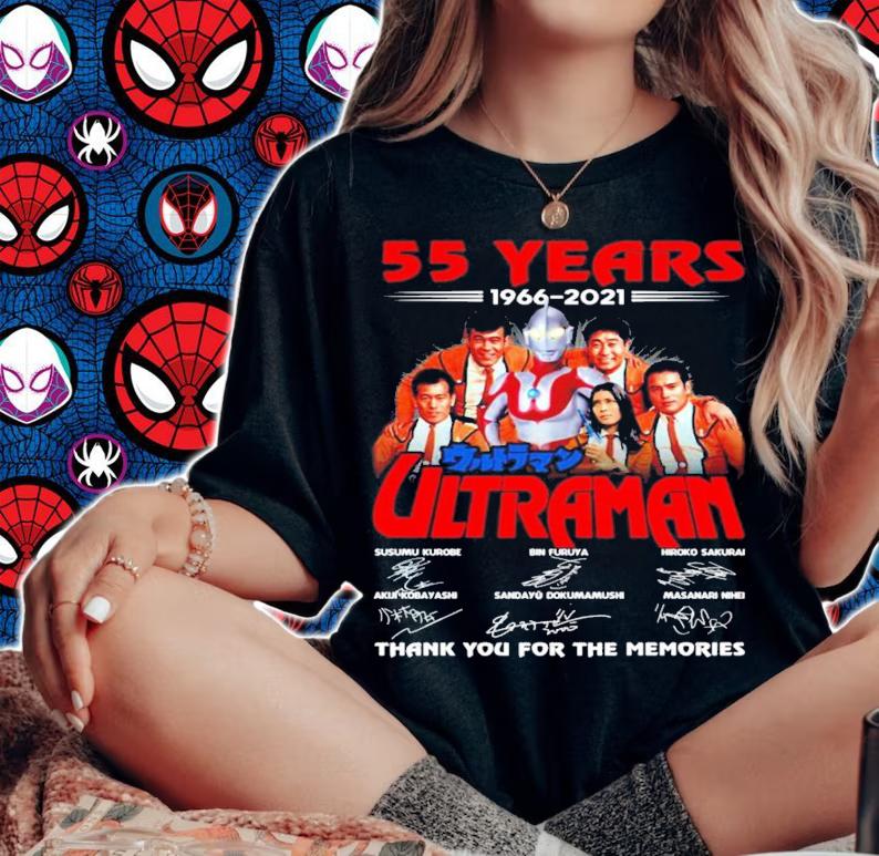 55 years 1966-2021 Ultraman signatures shirt t-shirt