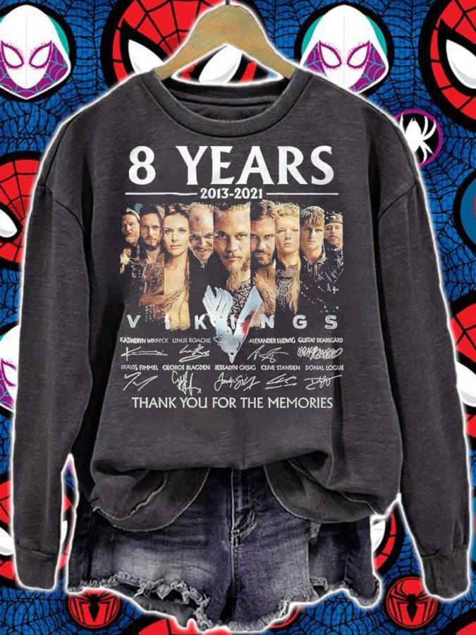 8 years 2013-2021 Vikings signatures shirt t-shirt