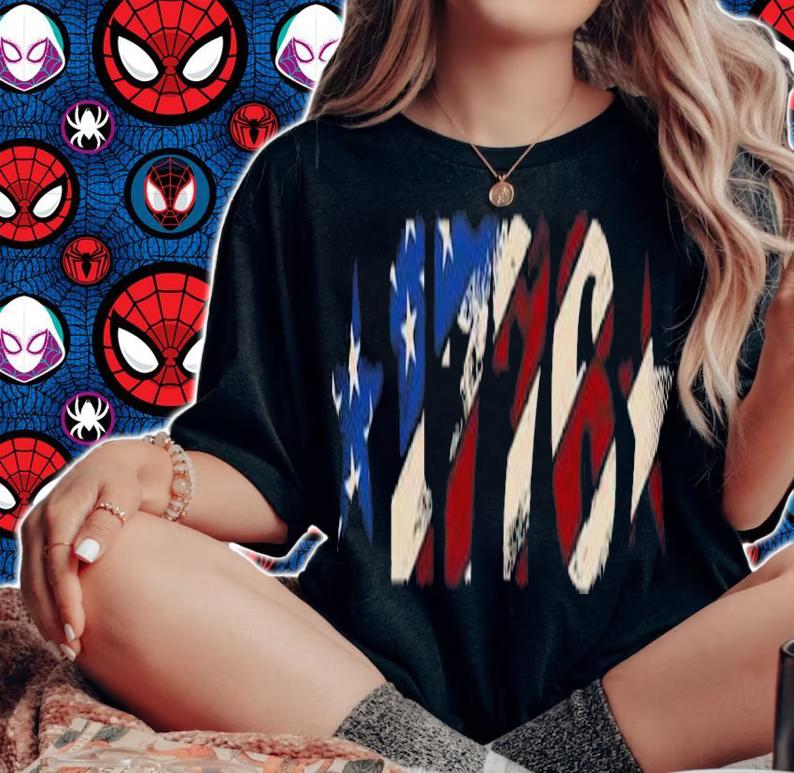 1776 American Flag Retro Vintage T-Shirt t-shirt woman shirt