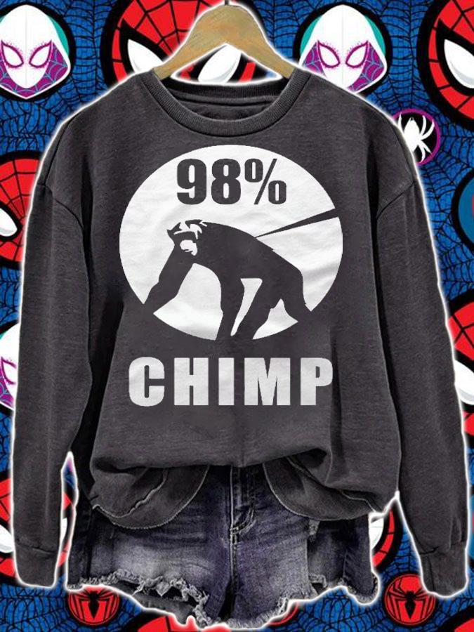 98% Chimp Funny Chimpanzee Ape Monkey Shirt t-shirt sweatshirt
