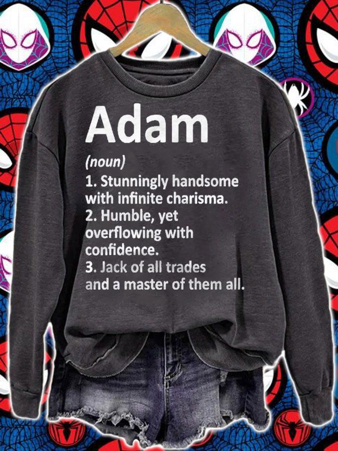 Adam Definition Personalized Name Funny Birthday Gift Idea Shirt t-shirt sweatshirt