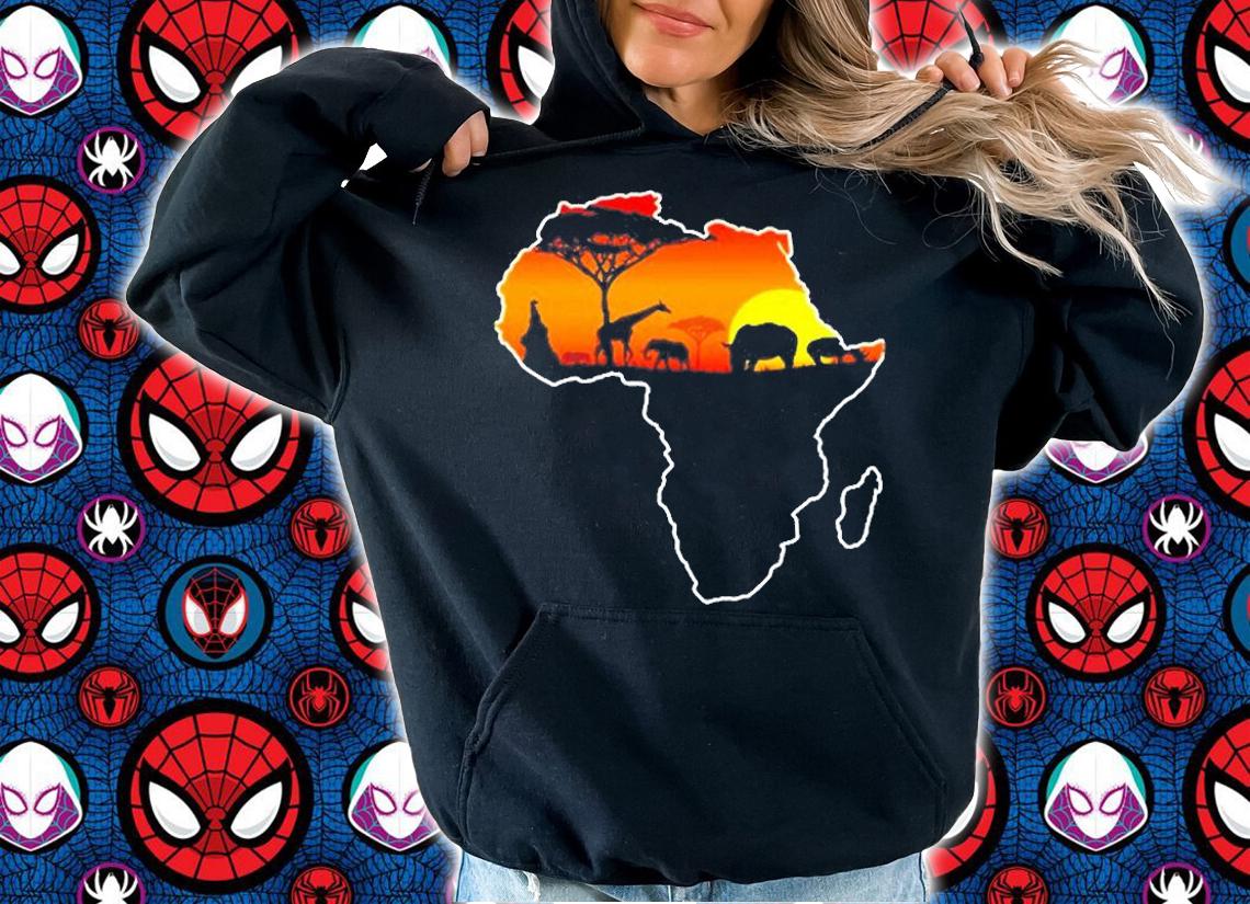 African Animals Safari Africa Map T-Shirt t-shirt hoodie