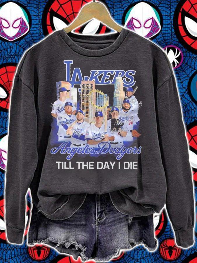 Angeles Dodgers till the day I die signatures shirt t-shirt