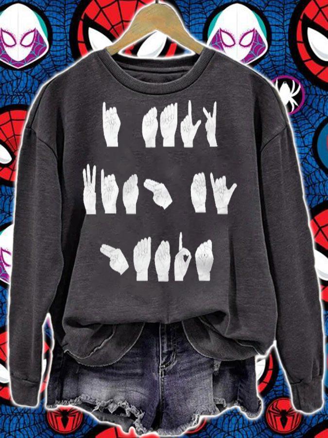 Asl American Sign Language Gift I Talk With My Hands Shirt t-shirt sweatshirt