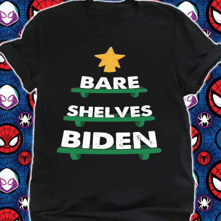 Bare Shelves Biden Funny Christmas Tree T-Shirt t-shirt shirt