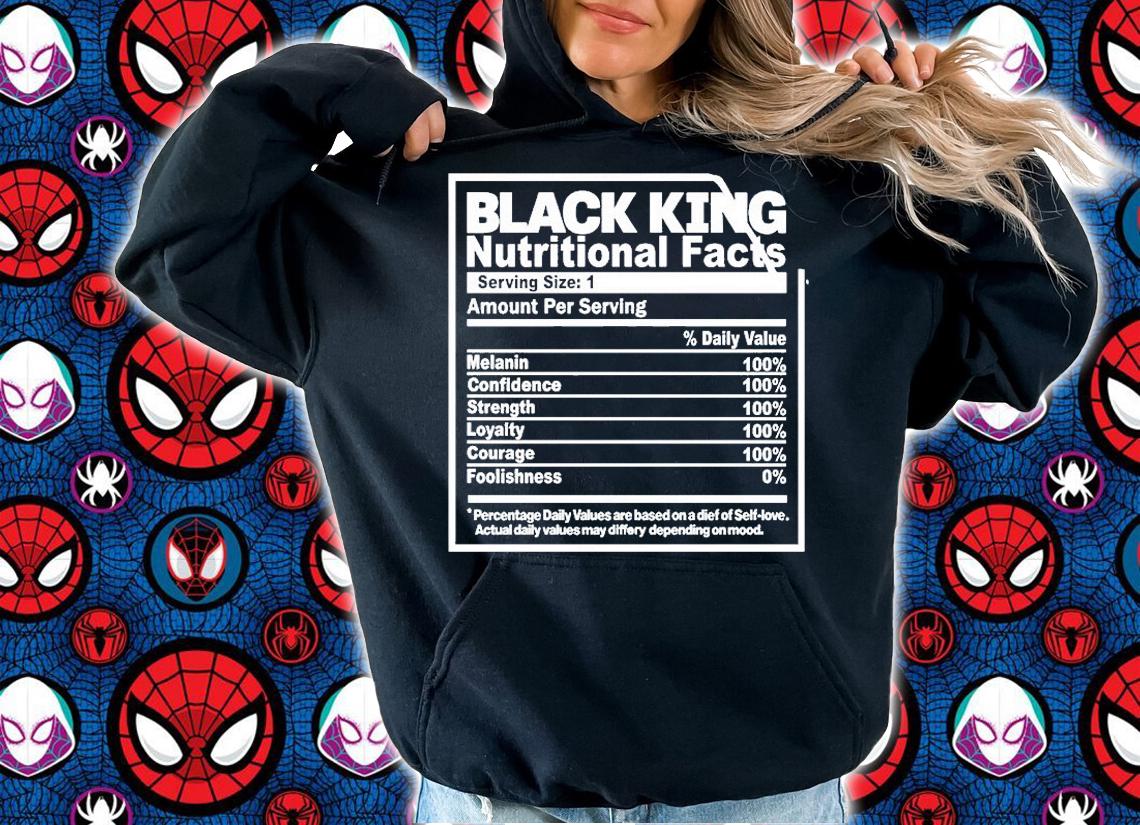 Black King Nutritional Facts T-Shirt t-shirt