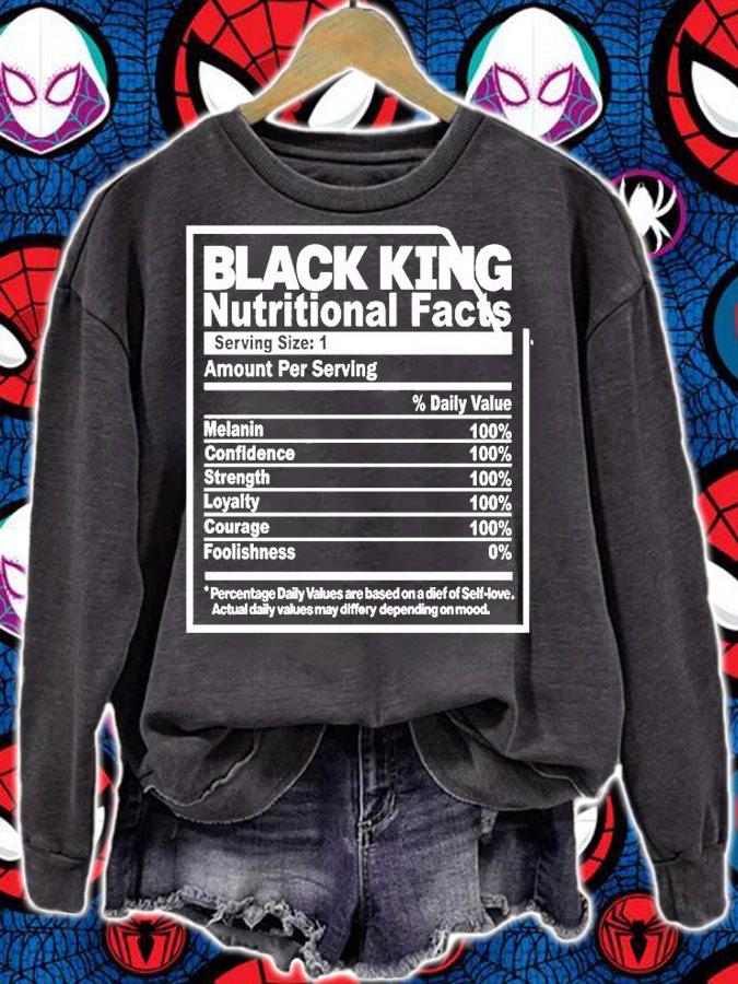 Black King Nutritional Facts T-Shirt t-shirt
