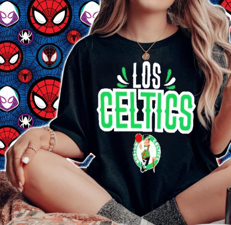 Boston Celtics Team-Issued Los Celtics Shirt t-shirt woman shirt