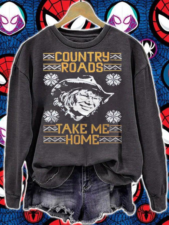 Country Roads Take Me Home Christmas Shirt t-shirt