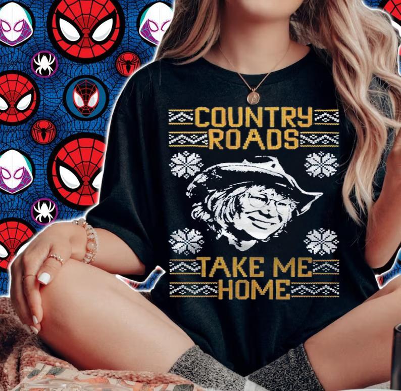 Country Roads Take Me Home Christmas Shirt t-shirt