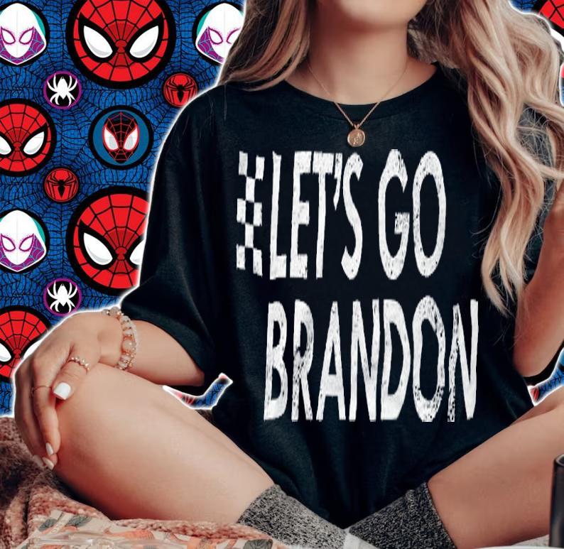 Let's Go Brandon Racing Flag Biden Chant T-Shirt t-shirt