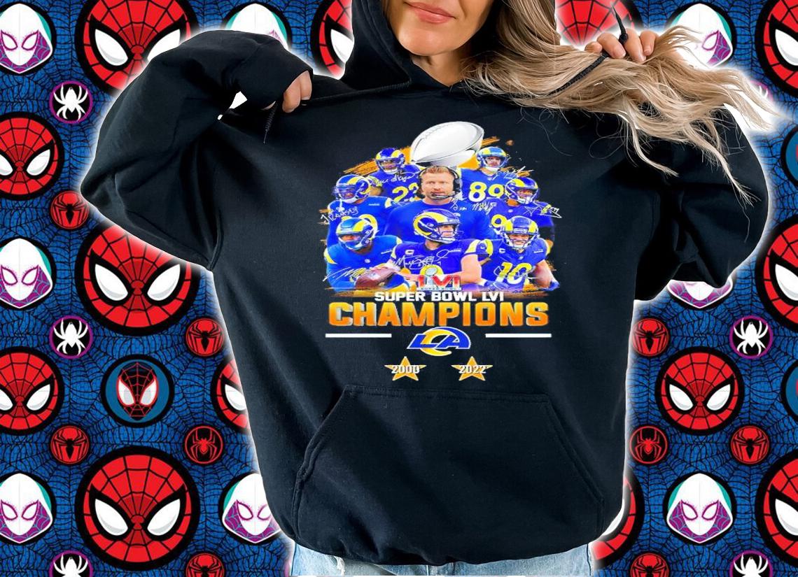 Los Angeles Rams Super Bowl LVI Champions 2000-2022 Signatures Shirt t-shirt