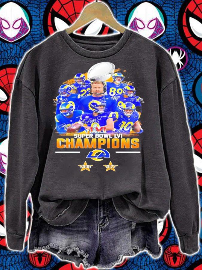 Los Angeles Rams Super Bowl LVI Champions 2000-2022 Signatures Shirt t-shirt