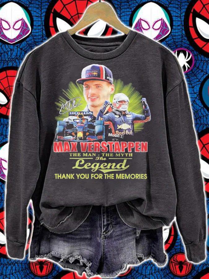 Max Verstappen The Man The Myth The Legend Thank You For The Memories Shirt t-shirt