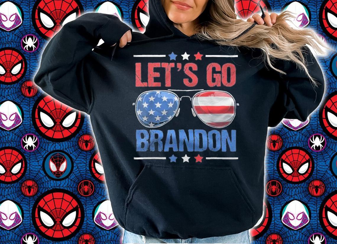 F Joe Biden sunglasses USA Flag Let's Go Brandon Fuck Biden T-Shirt t-shirt