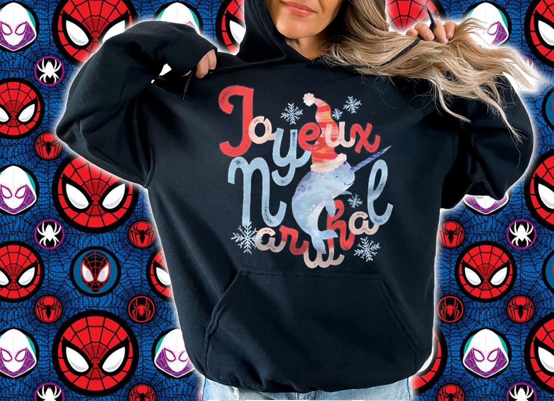 Joyeux Narwhal Noel Christmas Joy Shirt t-shirt