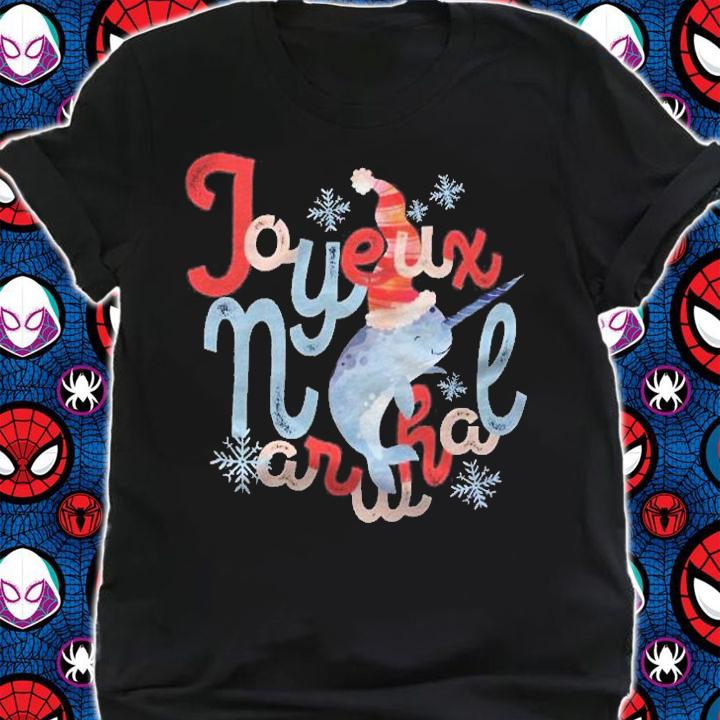 Joyeux Narwhal Noel Christmas Joy Shirt t-shirt