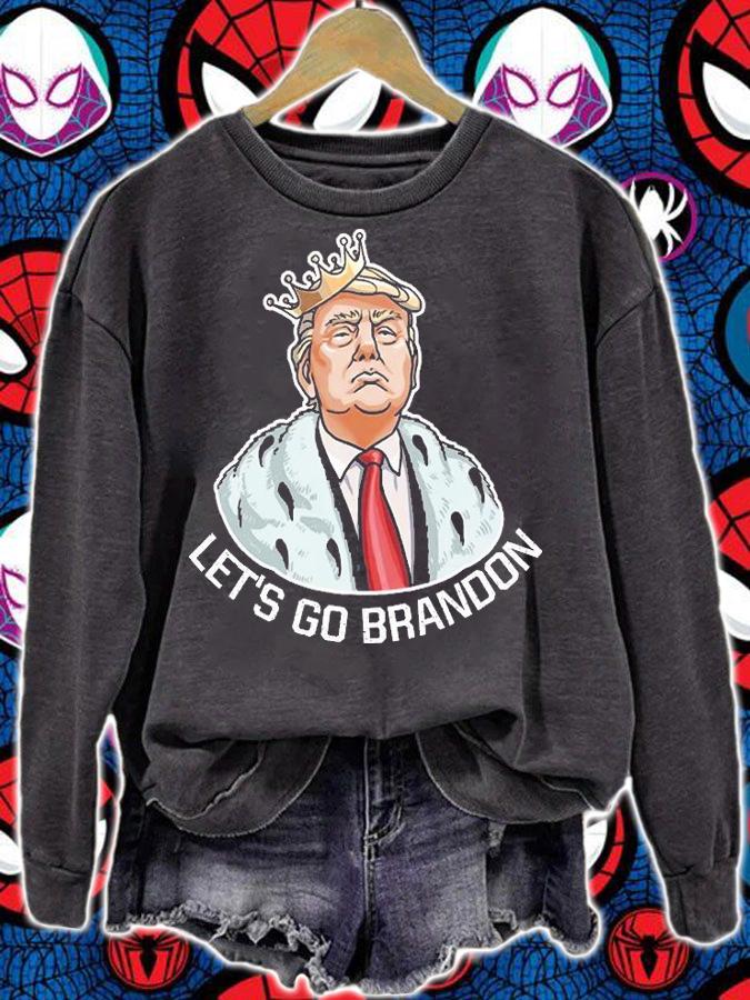 Let's Go Brandon Trump For King Funny FJB T-Shirt t-shirt