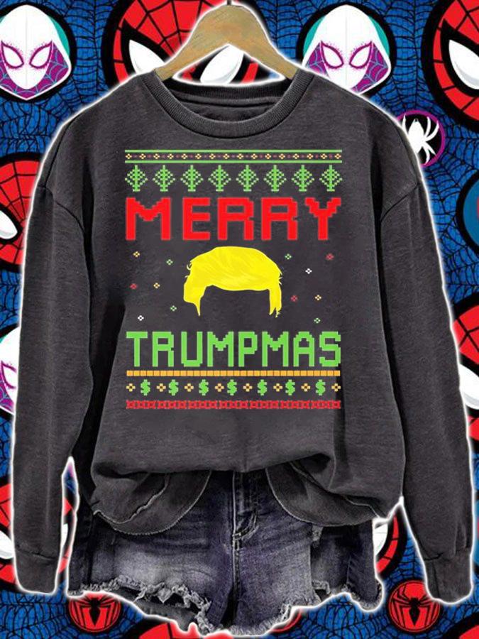 Merry Trumpmas Funny Ugly Christmas T-Shirt t-shirt