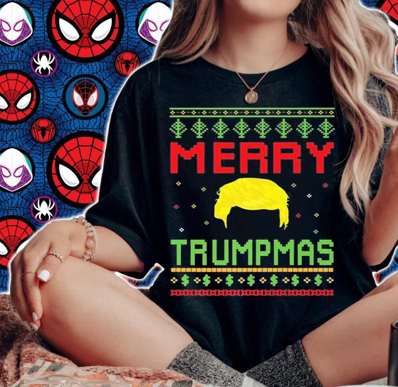 Merry Trumpmas Funny Ugly Christmas T-Shirt t-shirt