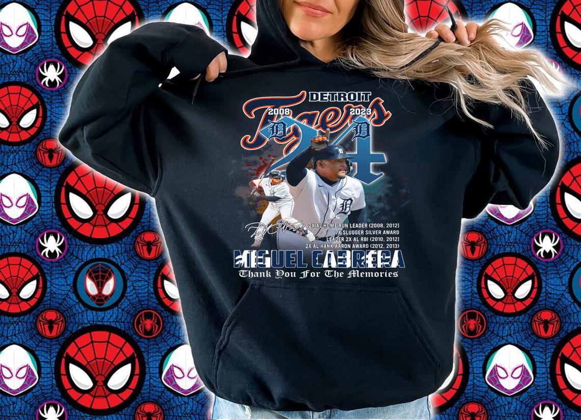 Miguel Cabrera Detroit Tigers 2008 2023 Signature Thank You For The Memories t-shirt