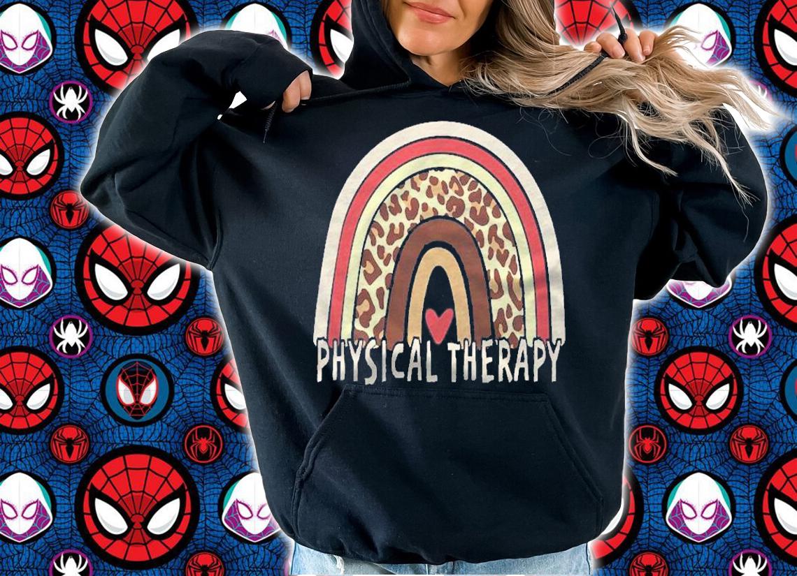 Physical Therapy Shirt Leopard Rainbow Pt Therapist Shirt t-shirt