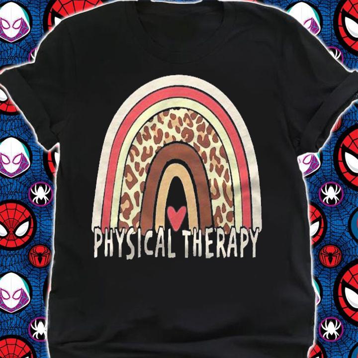 Physical Therapy Shirt Leopard Rainbow Pt Therapist Shirt t-shirt