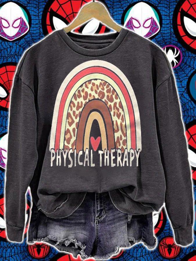 Physical Therapy Shirt Leopard Rainbow Pt Therapist Shirt t-shirt