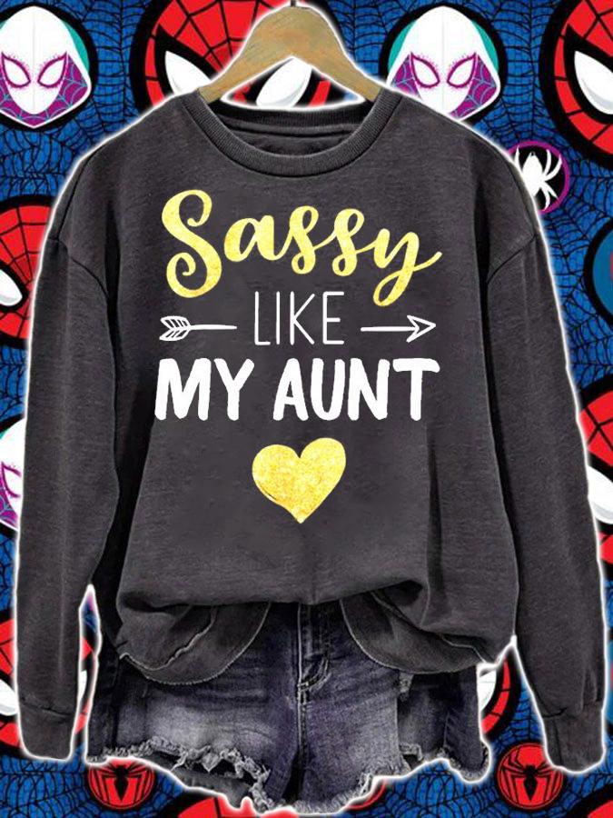 Sassy Lady Like my Aunt Family T shirt for Nephews & Nieces T-Shirt t-shirt