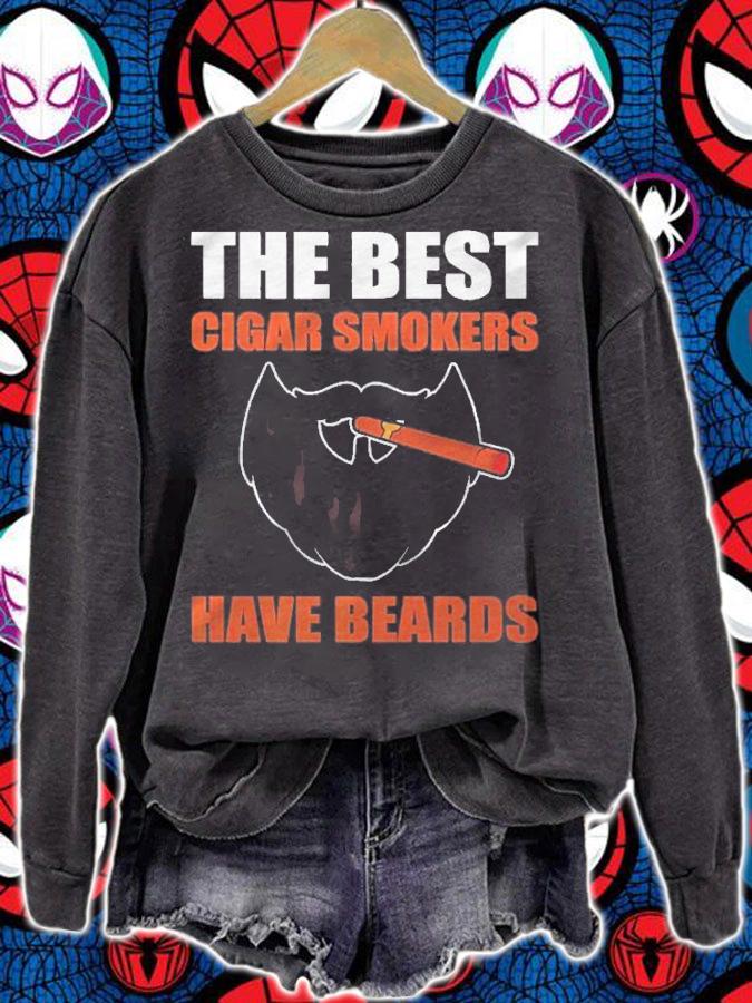 The Best Cigar Smokers Have Beards Cigars Smoking Premium Shirt t-shirt