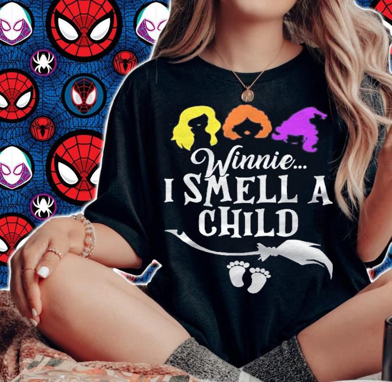 Winnie I Smell A Child Halloween Pregnancy Announcement Mom Shirt t-shirt woman shirt