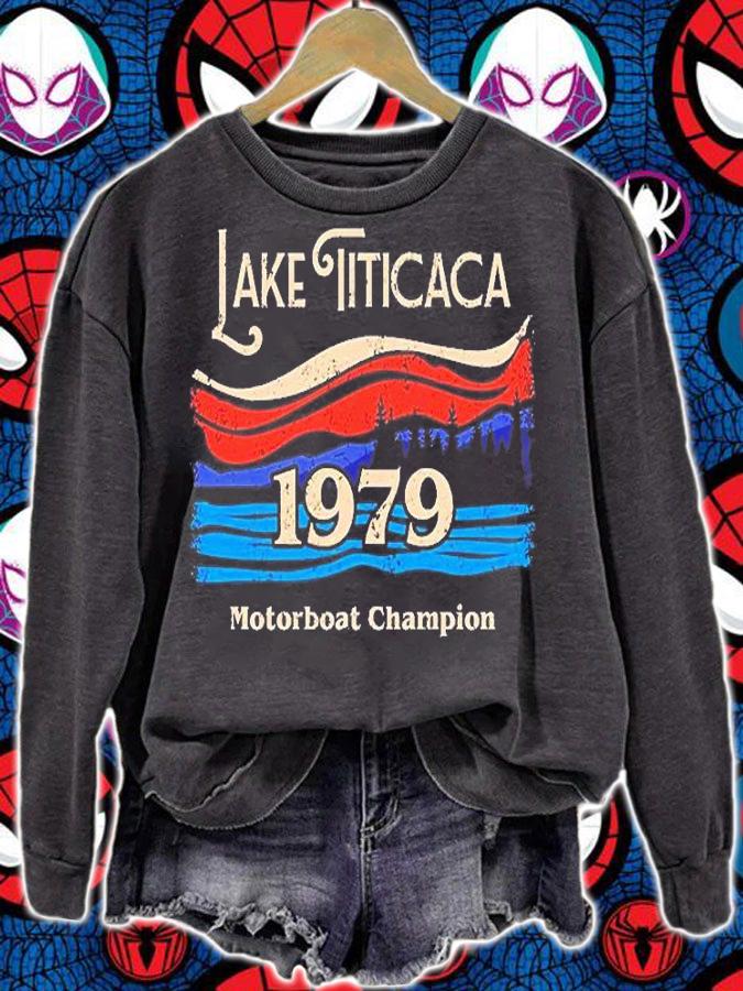 Lake Titicaca Motorboat Champion T-Shirt t-shirt