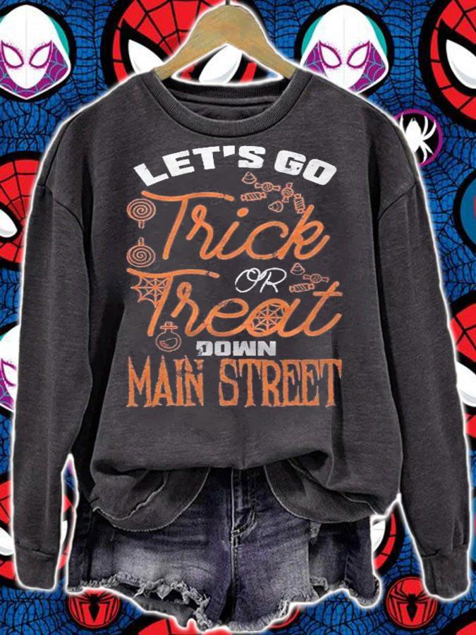 Lets Go Trick Or Treat Down Main Street Halloween Shirt t-shirt sweatshirt